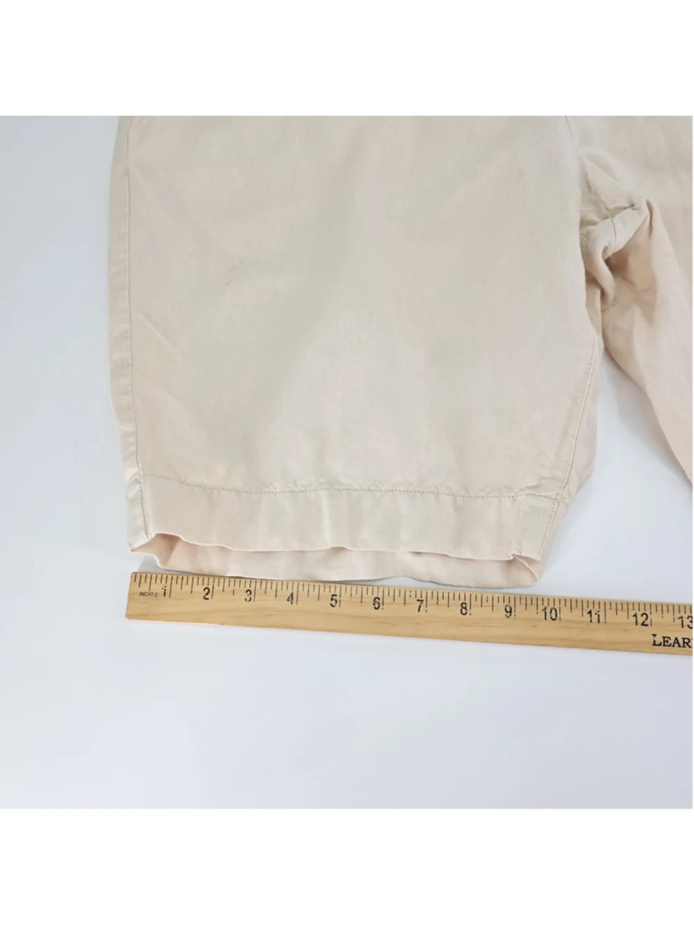 Faherty Tradewinds Linen Blend Shorts Mens 36 Stone Beige Flat Front 9